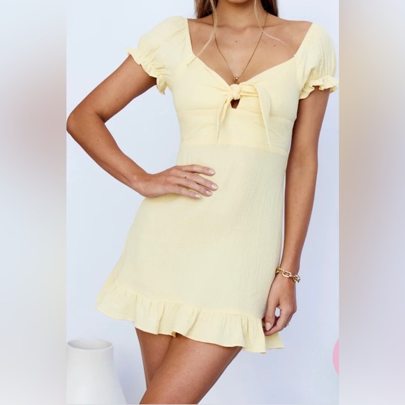Hello Molly Only Desire Yellow Dress size XS - Picture 1 of 5